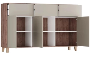 Комод 6-ти дверный - аналог IKEA EKET, 42х170х105 см, бежевый