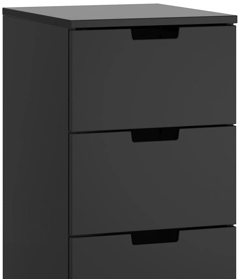 Комод с 4 ящиками - аналог IKEA  NORDLI, 30x90 см, черный (изображение №2)