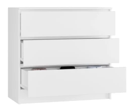 Комод с 3 ящиками - аналог IKEA MALM, 40х80х77 см, белая