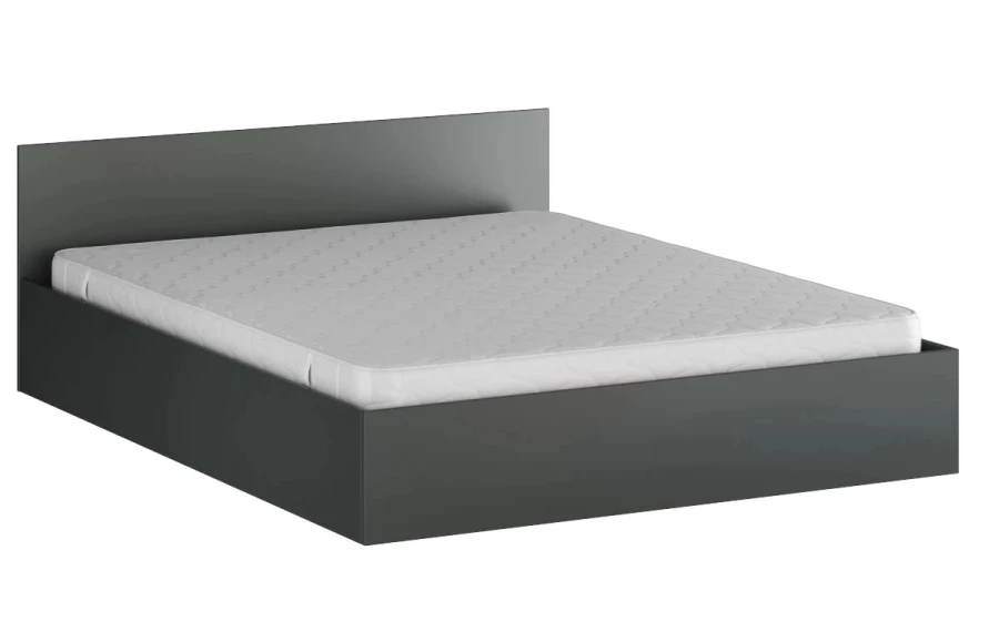 Кровать - аналог IKEA MALM, 203х164 см, графит (изображение №2)