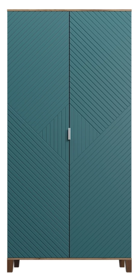Шкаф распашной 2-х дверный - аналог IKEA BESTA, 40х100х 210 см, аквамарин (изображение №1)