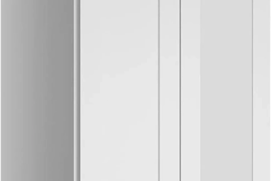 Шкаф распашной 2-х дверный с зеркалом - аналог IKEA BRIMNES, 50х80х220 см, белый (изображение №2)