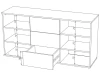 Комод с 5 ящиками - аналог IKEA BESTA, 40х140х80 см, молочный (изображение №2)
