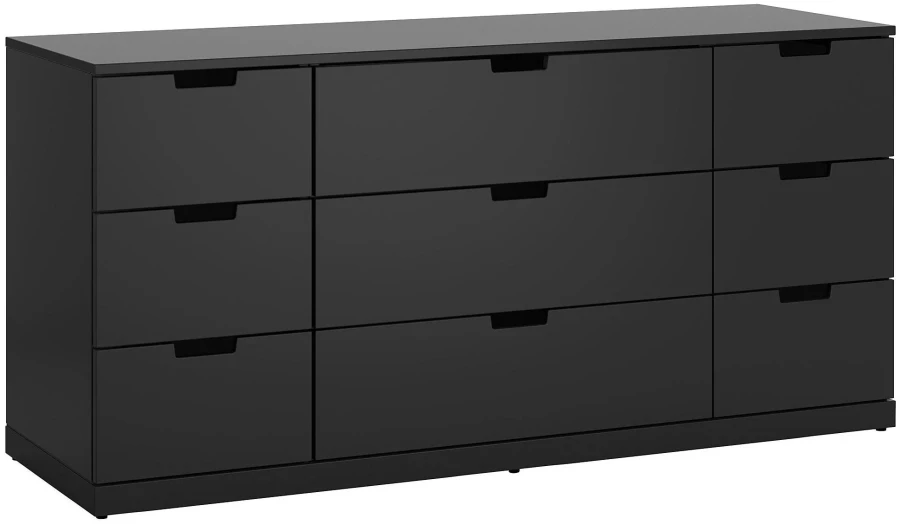 Комод с 9 ящиками - аналог IKEA  NORDLI, 120x70 см, черный (изображение №1)