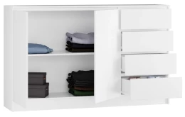 Комод с 6 ящиками - аналог IKEA MALM, 40х160 см, белая