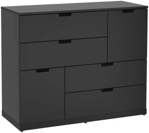 Комод c 6 ящиками - аналог IKEA NORDLI, 90x90 см, черный