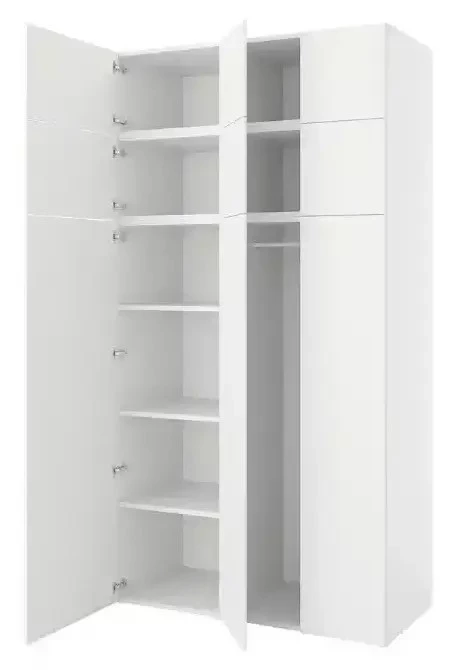 Распашной шкаф - аналог IKEA OPPHUS ОПХУС, 140x57x261 см, белый (изображение №2)