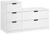 Комод с 5 ящиками - аналог IKEA  NORDLI, 90x70 см, белый