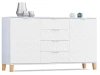Комод с 6 ящиками - аналог IKEA BESTA, 40х140х80 см, белый глянец