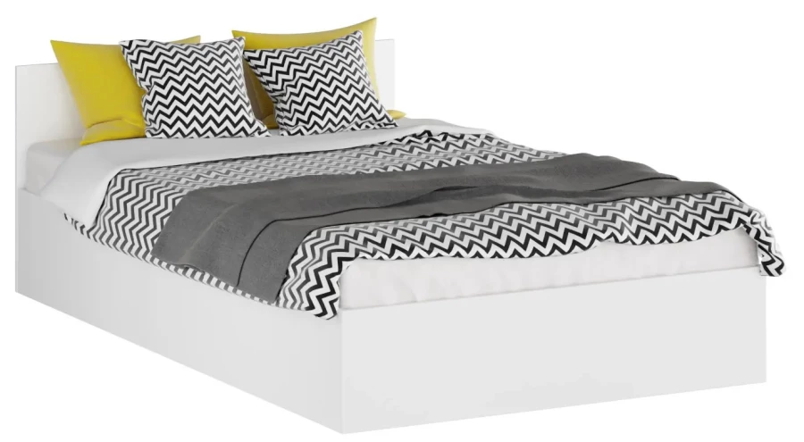 Кровать  - аналог IKEA MALM, 120х200 см, белая (изображение №1)