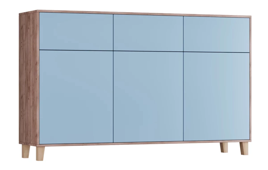 Комод 6-ти дверный - аналог IKEA EKET, 42х170х105 см, голубой (изображение №2)