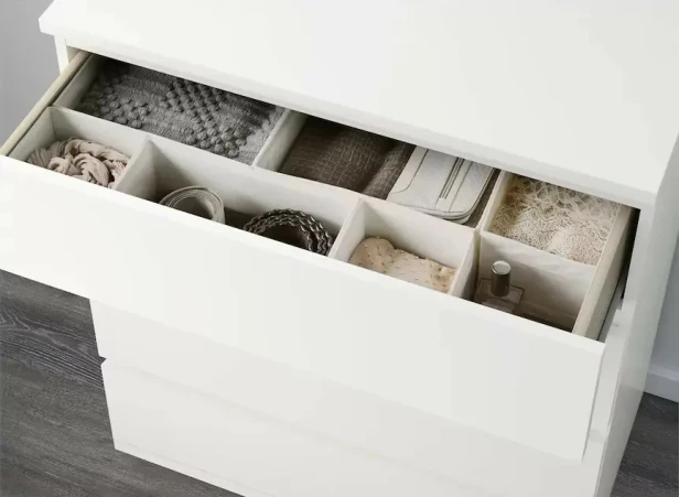 Комод с 4 ящиками - аналог IKEA MALM, 60x95 см, белый (изображение №3)