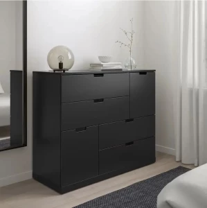 Комод c 6 ящиками - аналог IKEA NORDLI, 90x90 см, черный