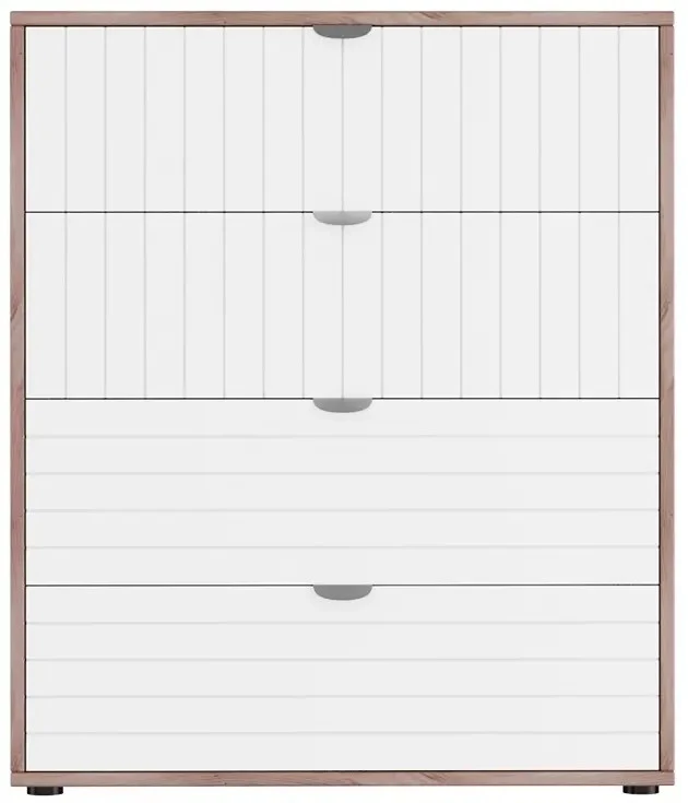 Комод с 4 ящиками - аналог IKEA BESTA, 46х72х84 см, белый (изображение №3)
