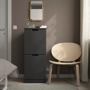Комод с 2 ящиками - аналог IKEA  NORDLI, 30x90 см, черный