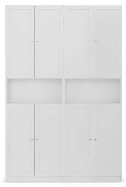 Стеллаж Билли - аналог IKEA BILLY/OXBERG, 160x30x237, белый (изображение №2)