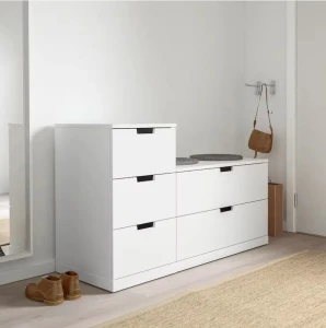 Комод с 5 ящиками - аналог IKEA  NORDLI, 90x70 см, белый
