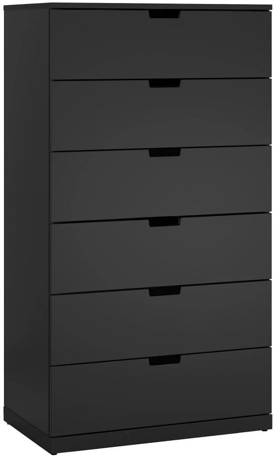 Комод с 6 ящиками - аналог IKEA  NORDLI, 45x130 см, черный (изображение №1)