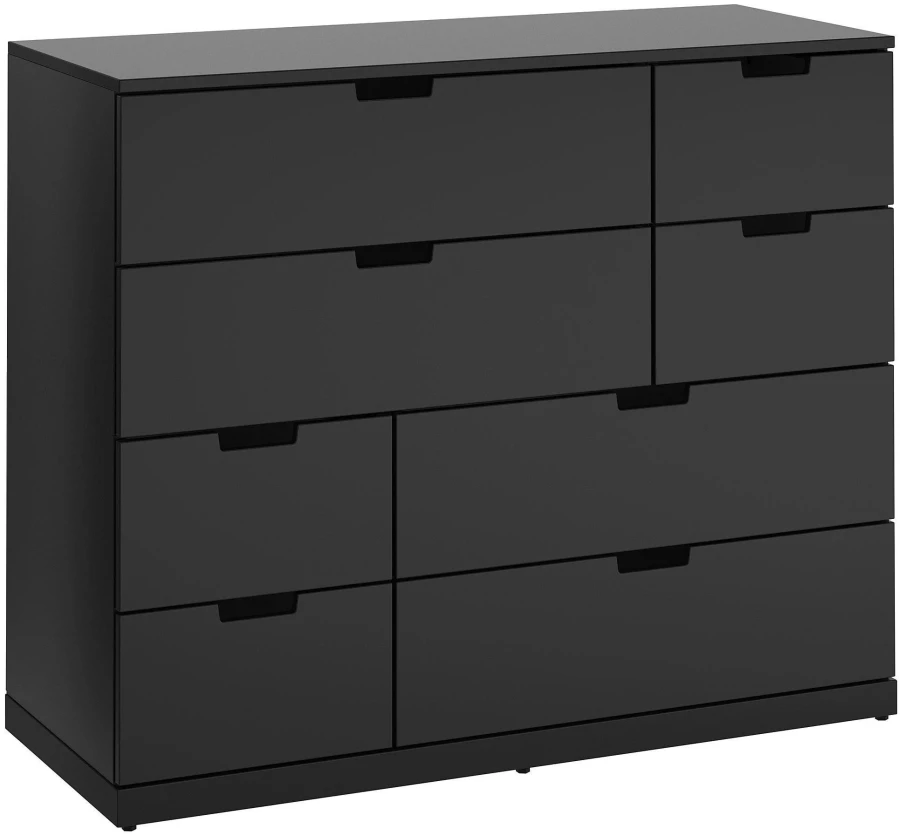 Комод с 8 ящиками - аналог IKEA  NORDLI, 90x90 см, черный (изображение №3)