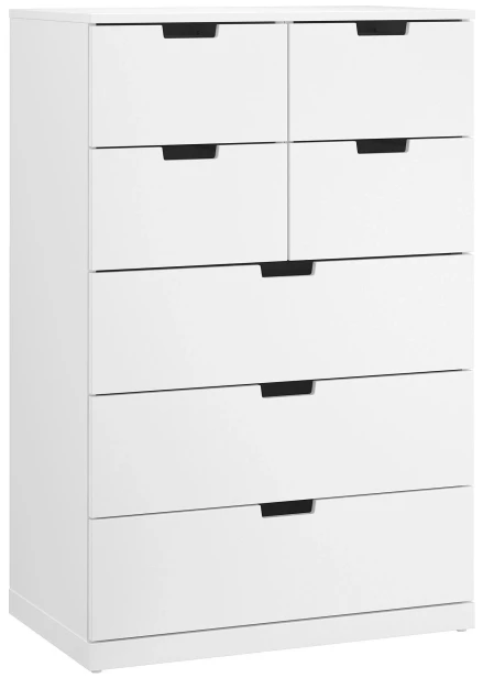 Комод с 7 ящиками - аналог IKEA  NORDLI, 60x110 см, белый (изображение №3)