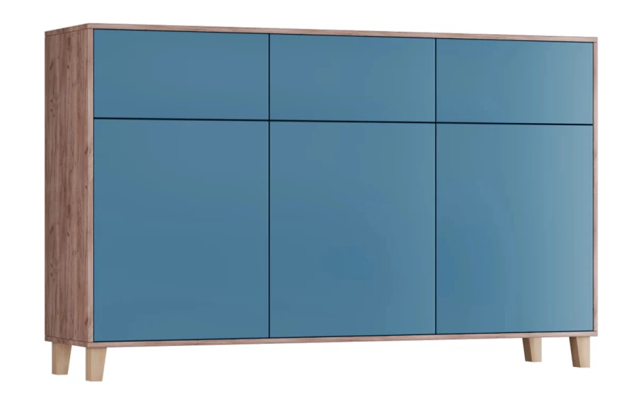 Комод 6-ти дверный - аналог IKEA EKET, 42х170х105 см, аквамарин (изображение №2)