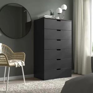 Комод с 6 ящиками - аналог IKEA  NORDLI, 45x130 см, черный