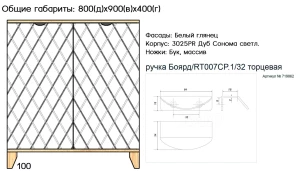 Комод Сканди 10 белый глянец