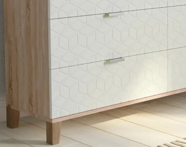 Комод с 6 ящиками - аналог IKEA BESTA, 40х140х80 см, молочный (изображение №3)
