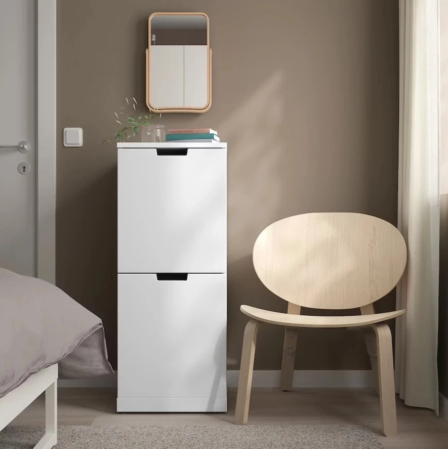 Комод с 2 ящиками - аналог IKEA  NORDLI, 30x90 см, черный (изображение №4)