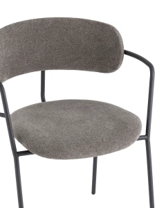 Второе фото. Стул Дженни букле темно-серый каркас антрацитово-серый муар