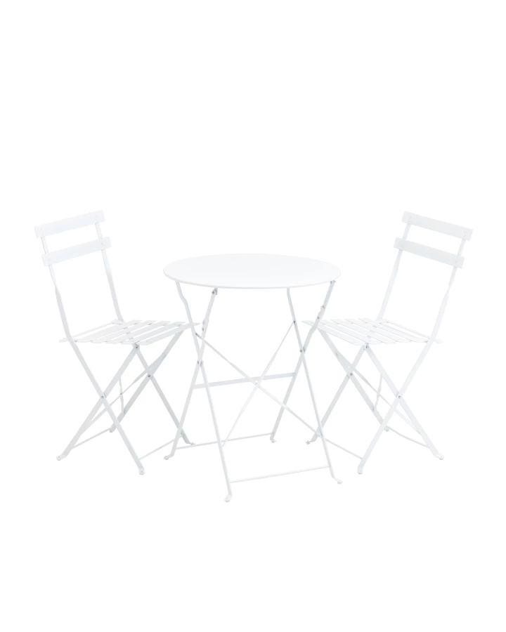 Комплект стола и двух стульев Бистро белый (изображение №1)