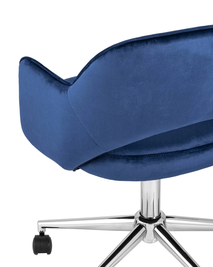 Кресло компьютерное Кларк велюр синий (изображение №6)