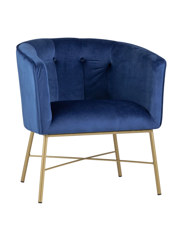 Кресло Шале велюр синий (изображение №1)