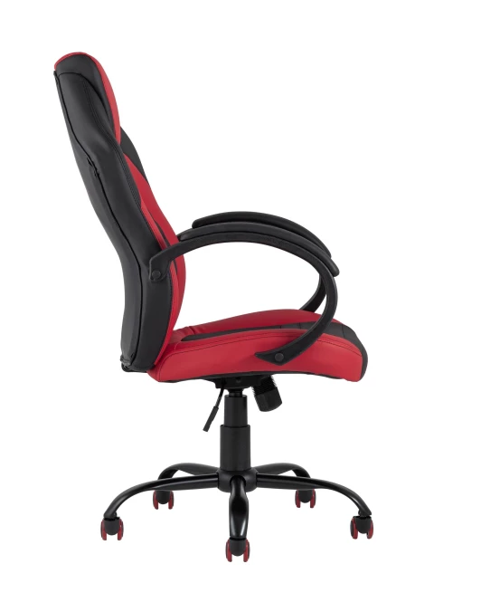 Кресло игровое TopChairs Racer Midi черно-красное (изображение №2)