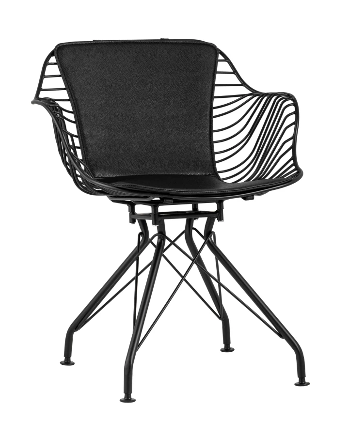 Кресло Thomas черное с черной подушкой (изображение №1)