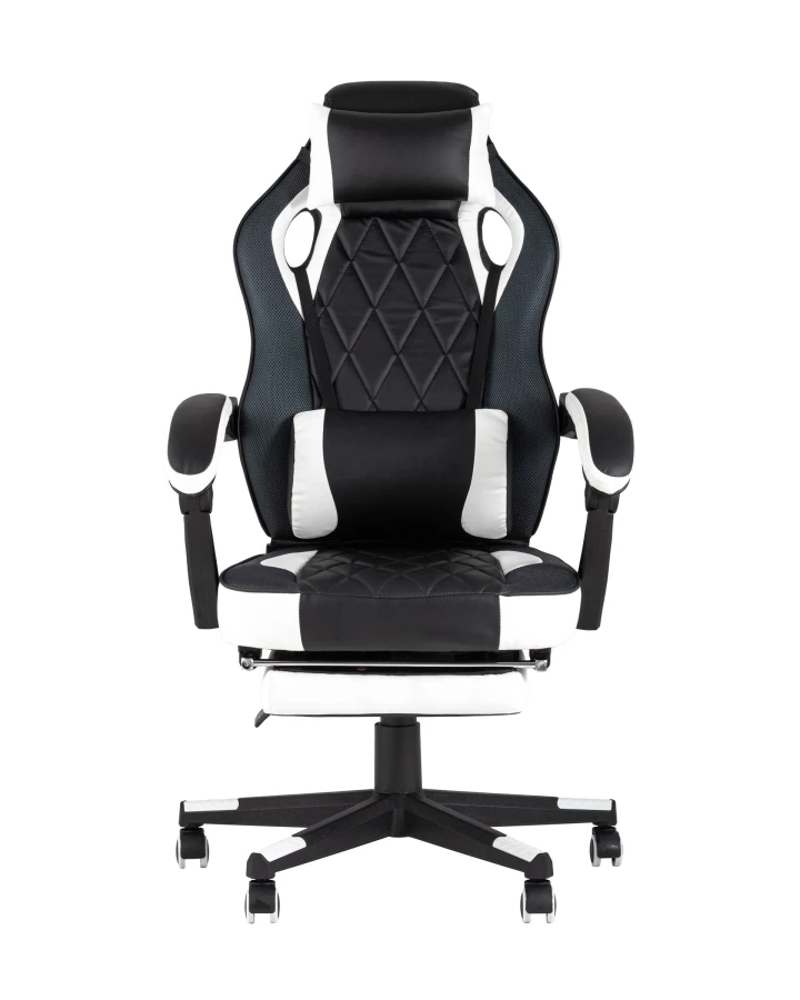 Кресло игровое TopChairs Virage черно-белое (изображение №2)