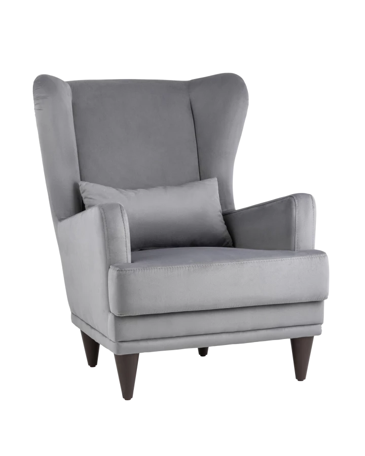 Кресло Скотт велюр серый (изображение №1)
