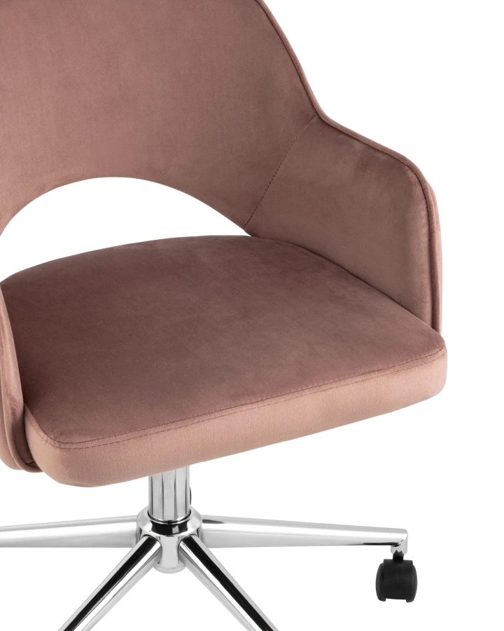 Кресло компьютерное Кларк велюр розовый (изображение №2)