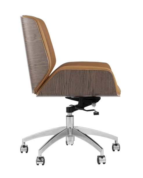 Кресло офисное TopChairs Crown коричневое (изображение №3)