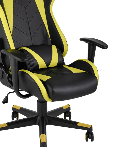 Кресло игровое TopChairs Gallardo желтое (изображение №8)