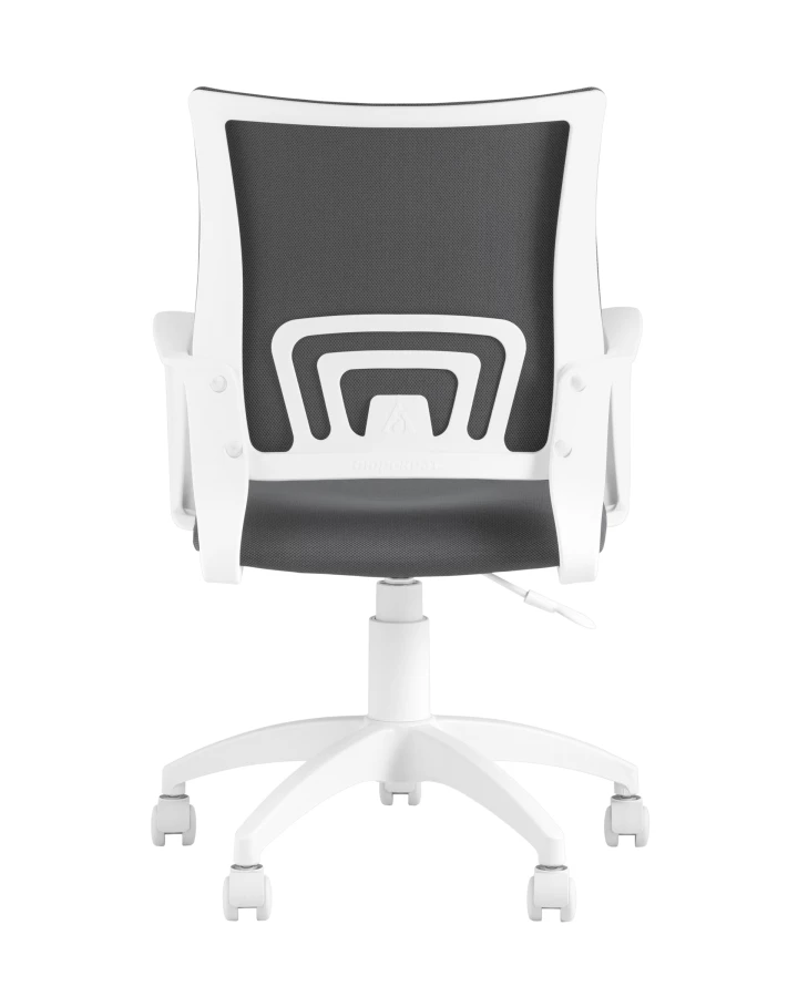 Кресло офисное Topchairs ST-BASIC-W серая ткань крестовина белый пластик (изображение №5)
