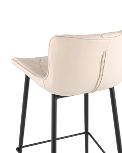 Второе фото. Стул барный Vault экокожа светло-серый