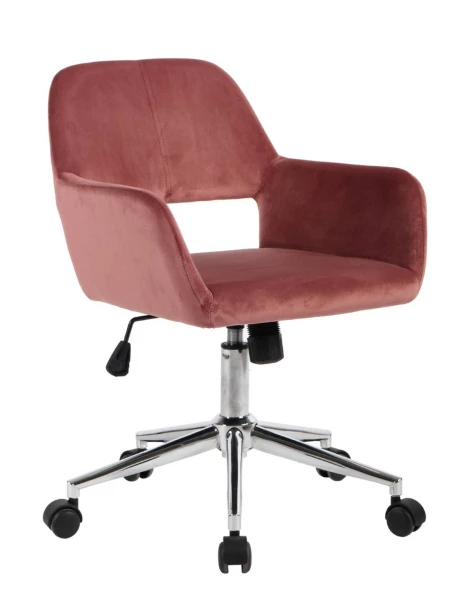 Кресло офисное Ross велюр розовый (изображение №1)