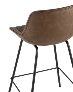 Второе фото. Стул полубарный TEXAS экокожа коричневый