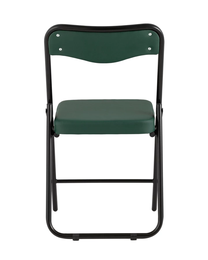 Складной стул Джонни экокожа зелёный каркас черный матовый (изображение №5)