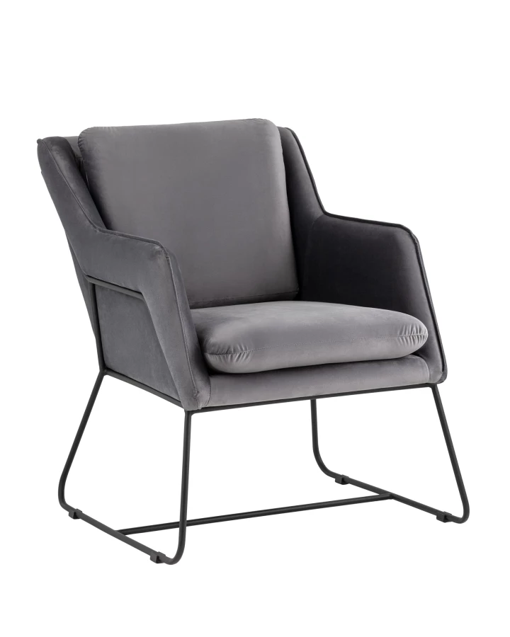 Кресло Роланд велюр серый (изображение №1)
