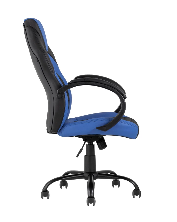 Кресло игровое TopChairs Racer Midi черно-синее (изображение №4)