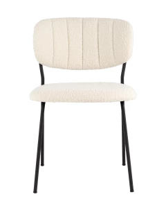 Второе фото. Стул Кэрол без подлокотников букле белый