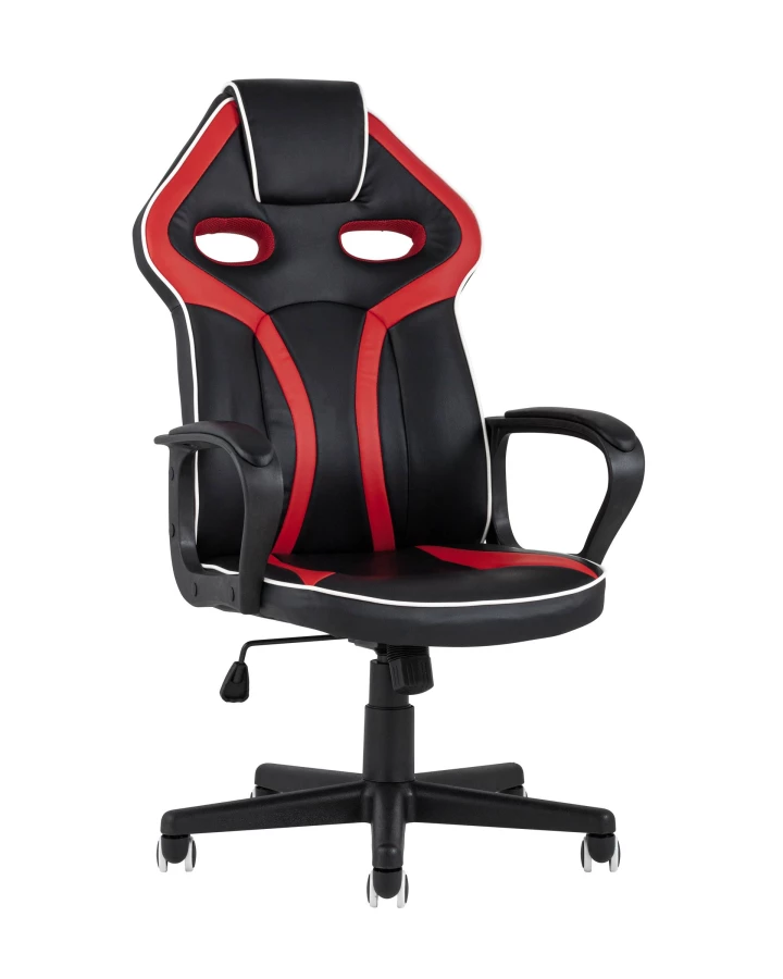 Кресло игровое TopChairs Racer Lighti черное с красным (изображение №1)