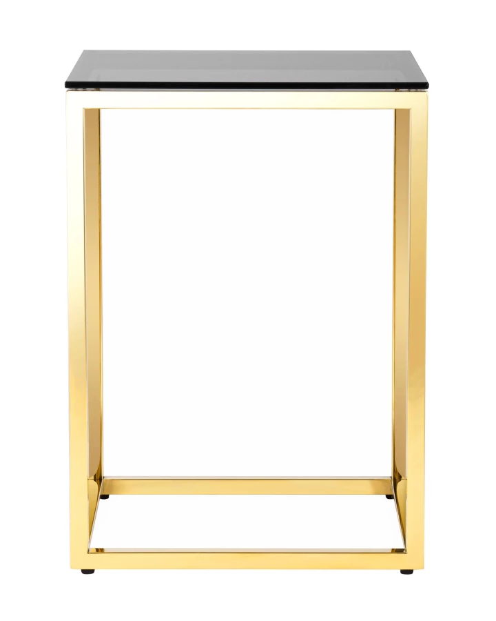 Журнальный стол 40*40 ТАУН золото стекло smoke (изображение №2)